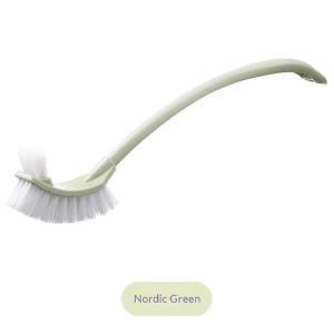 【G】Curved Toilet Brush With Stiff Dense Bristles Nonslip Long Handle Perfect For Household Bathroom Deep Cleaning