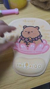 Capybara mouse pad wristband Girls cartoon anime office silicone hand rest cute soft padded kawaii office palm rest Gift