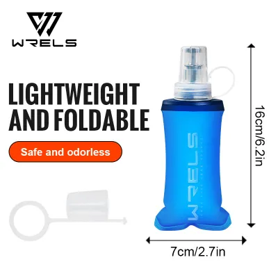 WRELS Soft Foldable Sports Water Bottle Safe And Odorless For Running Camping And Cycling #Sh15