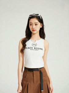 Hotwind | Printed Letter Camisole Sweet and Spicy Versatile Slim Fit