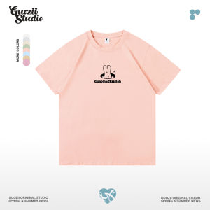 Loose Cotton Short Sleeve T-Shirt Couple Matching Sweet Style Printed Graphic Top for Women Comfortable Breathable Summer Shirt