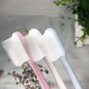 3-Pack Japanese Style Adult Silicone Nano Toothbrush Soft Bristles Oral Care Tool Clean Fresh Breath Dental Hygiene