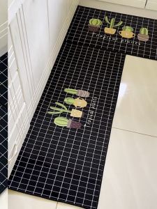Keset Dapur 2 in 1 Anti Slip 1 Set Dapat 2pcs Panjang dan Pendek / Keset Lantai Dapur 1 Set