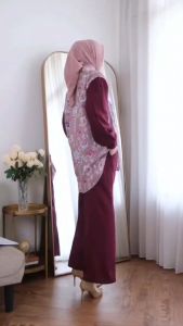 piyama dewasa ANNA/ Piyama tangan panjang/baju menyusui/set tunik