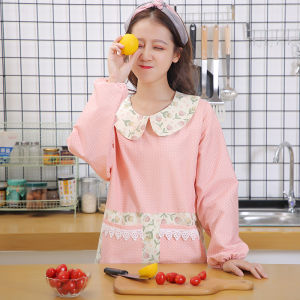 Breathable Full Coverage Long Sleeve Apron Womens Home Use Cooking Kitchen Fashionable Dustproof One Size Fits All