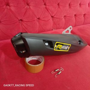 Knalpot Rob1 silencer only inlet38/50mm suara Bass Adem