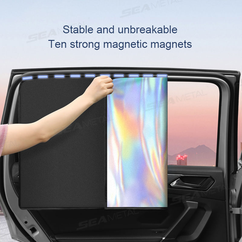 SEAMETAL Magnetic Car Side Window Sunshade Curtain, Summer UV Protection Cooling Sun Shades For Front & Rear Auto Window Accessories
_voghion.com