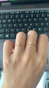CINCIN WANITA EMAS KADAR 8K DAN KADAR 6K CINCIN MATA SATU SIMPEL CINCIN PLUNTIR CANTIK MURAH ADA SURATNYA CK 259