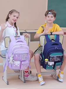 PG 2025 New Double-Deck Big Capacity School Bag For Girl Waterproof Bagpack Student