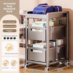 B&W | Book Storage Cart with Wheels