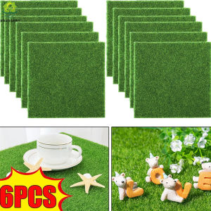【Snuggery】15×15cm Artificial Lawns Simulation Outdoor Garden DecorationTurf Landscape Fake Green Grass Mat Home DIY Mini Gardening Props