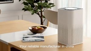 เครื่องฟอกอากาศแบบเคลื่อนที่ AC-02 ชนิดไส้กรองหลายชั้น (มี HEPA filter และ Activated carbon) Negative ion UVC และรีโมทควบคุม