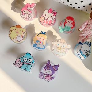 Sanrio | Ins Cute Cartoon Sanrio Hello Kitty Kuromi Pochacco Melody Magnetic Phone Case Holder Grip Bracket for IPhone18 Samsung Stand