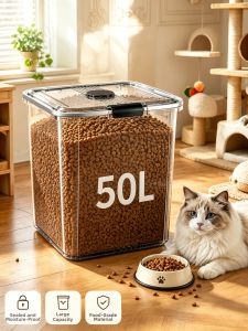 MEIZHUFU | Sealed Pest-Proof Moisture-Proof Pet Food Storage Bucket