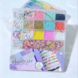 Beads Set Bracelet Beads DIY Unicorn Toy Kids Toy Girls Mix Color Making Necklaces Headbands Ring set Handmade toys