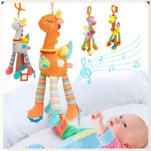 Baby Stroller Toys Baby Car Toy Hanging Soft Rattle Teether Toy Bed Bell Plush Toy Mainan Gantung