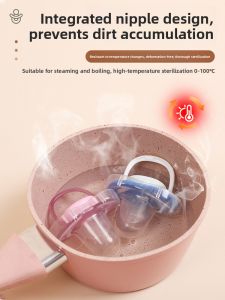 Breathable Macaron Style Soothing Pacifier Dust Cover No.3 Lid Storage Box Anti-Loss Chain Universal for 0-6-18 Months Baby