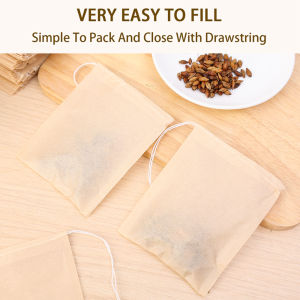 Disposable Unbleached Tea Filter Bags for Loose Tea Biodegradable Tea Bags Strainers Empty Wood Pulp Filter Paper Organic Tea Infuser Bag