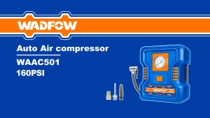 Buildmate x WADFOW 160PSI 12V Auto Air Compressor 35L/min Portable Automotive Car Air Compressor Pump Tire Inflator w/ 3 Adaptor WPT