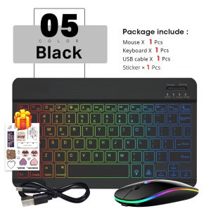 2026 New Multi-language RGB Backlit Wireless Keyboard Mouse Combo Ultra-Thin Silent Gaming Keyboard for PC Laptop Tablet Phone