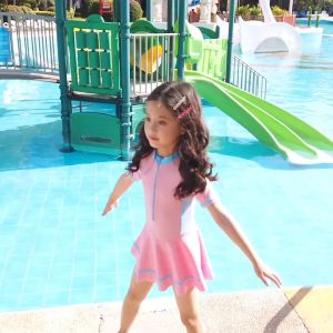 Váy bơi dài tay liền thân cho bé gái 10-34kg