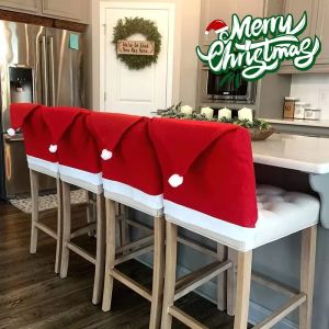 Removable Washable Christmas Chair Decoration Cover Party Chair Cover Spandex Christmas Santa Spandex Folding Chair Cover