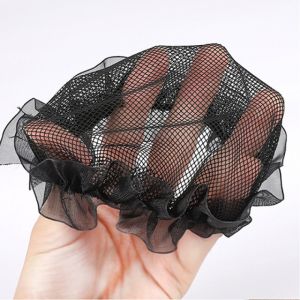 ตาข่ายมัดผมตาข่ายคลุมผมแบบมองไม่เห็นสำหรับผู้หญิงแฟชั่นเกาหลีแบบแฟชั่นยืดหยุ่นเครื่องประดับผมสำหรับเต้นบัลเล่ต์