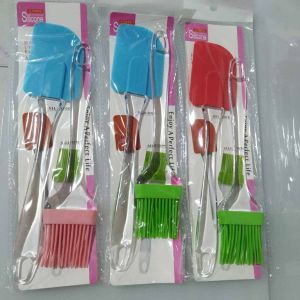 set spatula kuas silikon isi 2 ukuran besar panjang 28 cm tahan panas