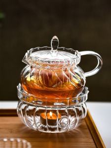 Ultra-Thin Glass Teapot Retro Afternoon Tea Set Luxury Health Fruit Flower Tea Pot Can Be Heated Mintylife Hàn Quốc Dụng Cụ Trà