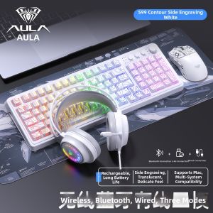 AULA | Bluetooth Tri-Mode Mechanical Keyboard RGB 99 Keys Set