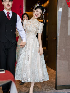 ชุดเจ้าสาวสไตล์เจ้าหญิง ชุดราตรีผู้หญิง ชุดกี่เพ้าแบบสั้น ชุดราตรีสำหรับผู้ใหญ่ ชุดราตรีฤดูร้อน ชุดราตรีแบบพิเศษ ชุดเจ้าสาวสไตล์จีน