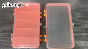 GOTURE Double Sided 12/13/14 Compartments Portable Fishing Box Waterproof Box Fishing Lure Box Fishing Accessories