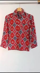 Baju Kemeja Batik Anak SD Lengan Panjang