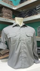 KEMEJA PDL/PDH LENGAN PANJANG ABU-ABU Seragam Kerja Atasan Formal
