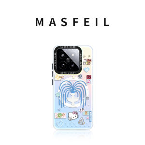 MASFEIL | Magnetic Absorption Ultra-Thin Silicone Phone Case For Xiaomi 14 Pro And 15 Ultra Full Cover Protection Cute Design Womens Model