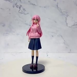 Bandai | 16cm BOCCHI THE ROCK! Anime Figure Gotoh Hitori Action Figure Guitarist Girl Figure Desktop×Decorate Collections Model Doll Toys