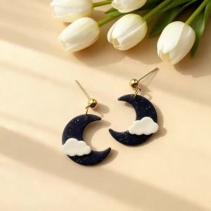 2Pcs Sun & Moon PolymerClay Cutting Tools Celestial Molds for Handmade Pendants & Crafts DIY Earrings & Jewelry