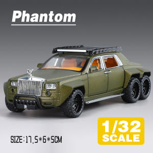 LEO 1:32 Rolls-Royce Phantom off-road 6*6 Diecast Model Car Alloy Cars Toys Collection Gift For Kids Boy Girl