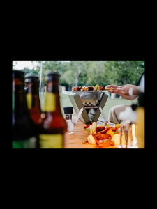 3-5 Person Outdoor Portable Suitcase Barbecue Grill Charcoal Barbecue Grill for Outdoor Traveling