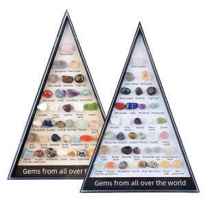 2026 Mini Natural Stone Beads Ornament Box Collection Natural Crystal Stone Reiki Ofore Specimens Collection Gift Wholesale