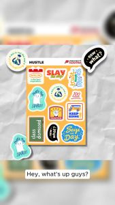 \"Hustle\" Theme Stickers by Project Padayon