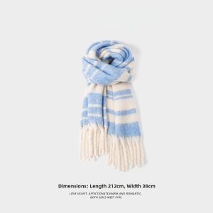 New Autumn Winter Scarf Blue Korean Style Thermal
