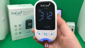 Máy đo Đường huyết Mỡ máu AxitUric 5 trong 1 Facare FC-M168 (TD-4216) bluetooth - Hàng chính hãng
