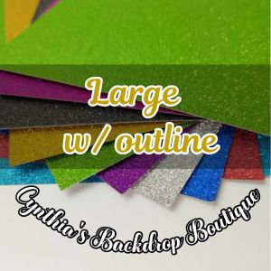 Personalized name backdrop decor para sa birthday baptism wedding at all special occasions. Gawa sa thick 250gsm glittered cardstock. Available sa single layer o double layered with outline. Matibay reusable at perfect for party backdrops walls at