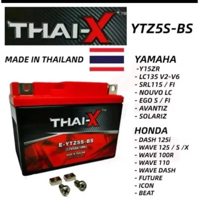 THAI-X YTZ5S BATTERY Y15ZR Y16ZR FZ150 LC135 v2-7 W110 W125 DREAM110 RR150 KR150 THAI X BATTERI SIRIM
