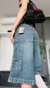 Acasey กางเกงยีนส์ผู้หญิง ขายาว ทรงคูลอต ใส่ชิวๆสบายๆ ต้องมีติดไว้จ้า ไซส์ S - 3XL