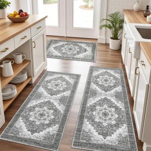 VIKAMA Christmas Decor Rug Soft Bedroom Kitchen Mat Indoor Outdoor Entryway Welcome Doormat Holiday Home Decor