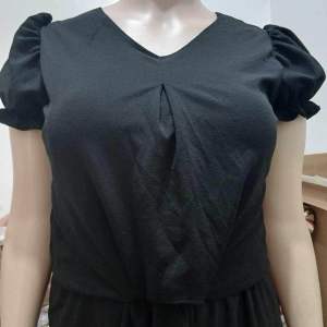 (XL TO 3XL ONE SIZE ONLY) PLUS SIZE TALI TOP CROPPED STYLE RIBBON TOP  Crepe  Fabric  Womenswear  Blouse Casual