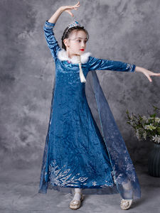 Frozen Elsa Princess Dress Long Sleeve Girls Dresses