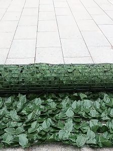 1x8M Artificial Fence Panel Leaves Faux Lvy Wall Plant Garden Fence Leaves Privacy Fence Screen Decoration